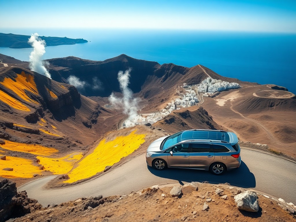 Kos to Nisyros Volcano Day Trip by Car and Ferry | From €18/day | Kos Car Hire