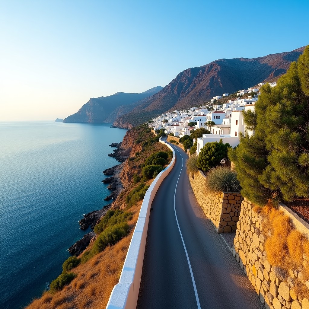 Places to visit in Kos by car — scenic coastal drive with Aegean Sea views